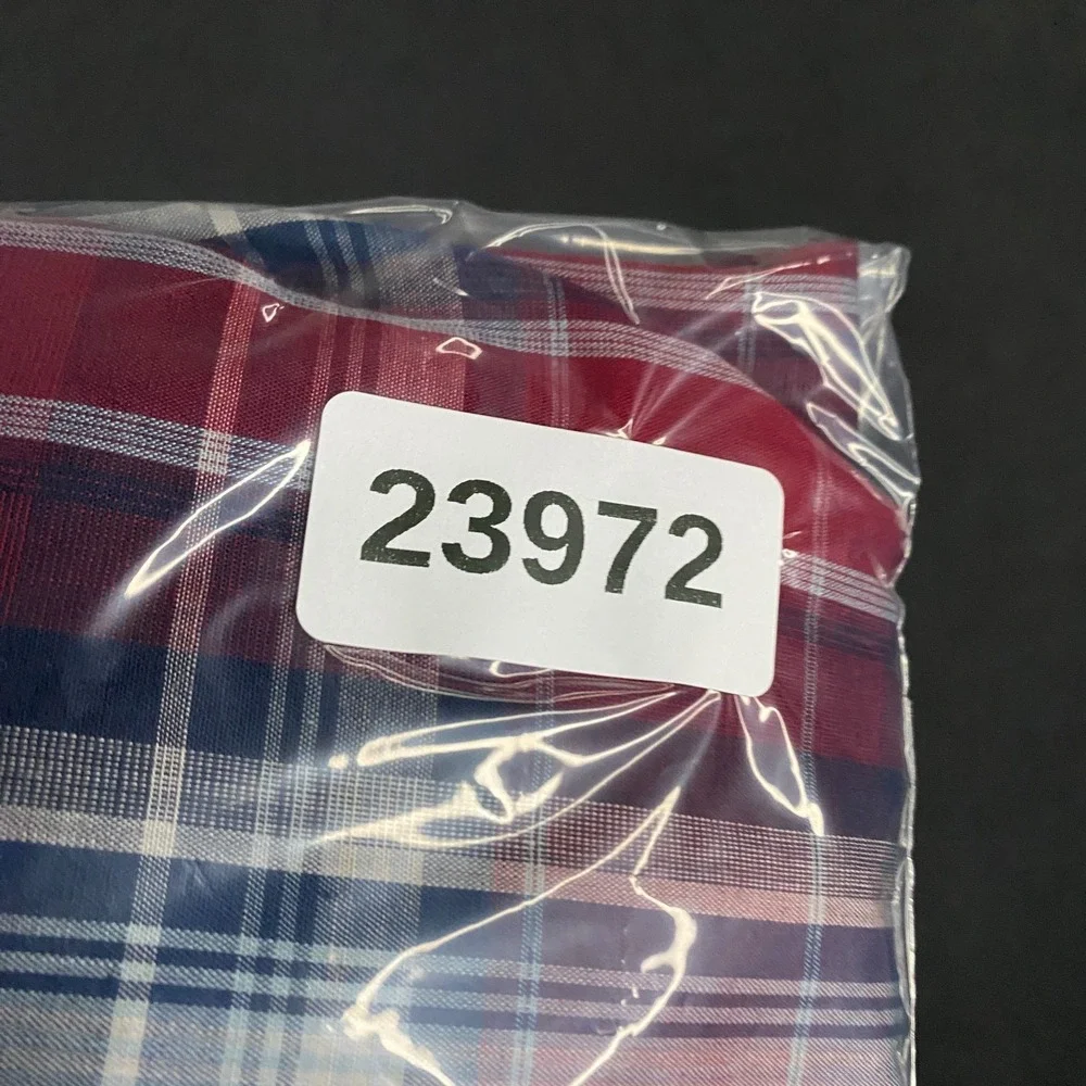 Levis Shirt Mens XL Plaid Western Pearl Snap Light Weight Saw Tooth Pocket Red